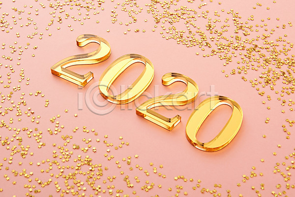 축하 사람없음 JPG 포토 2020년 가루 기념일 백그라운드 분홍색배경 새해 스튜디오촬영 실내 이벤트 파티