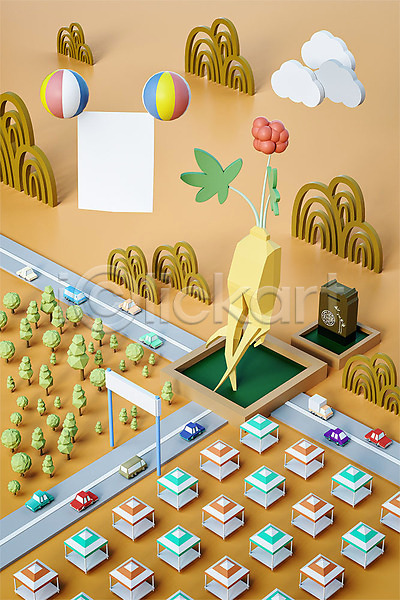 사람없음 3D PSD 디지털합성 편집이미지 3D소스 그래픽 나무 대한민국축제 도로 로우폴리 산삼 애드벌룬 약재 오브젝트 인삼축제 지역축제 축제 트럭 편집소스 폴리곤 한약