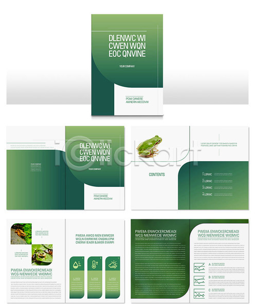 변화 사람없음 INDD ZIP 인디자인 템플릿 개구리 계절 날씨 리플렛 봄 여러마리 절기 초록색 팜플렛