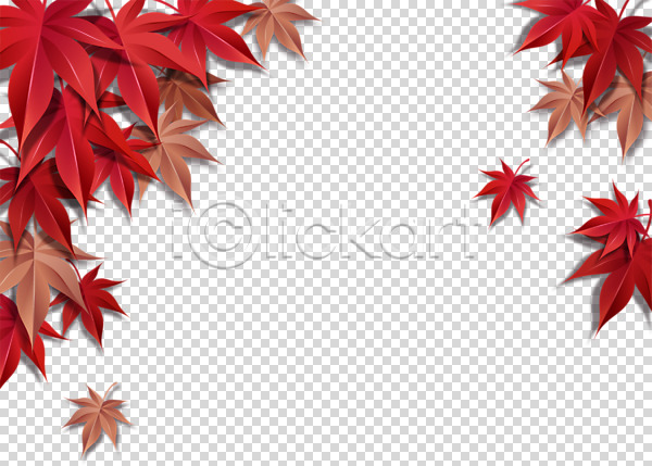 사람없음 PNG 편집이미지 가을(계절) 낙엽 누끼 단풍 빨간색 종이 페이퍼아트 편집 편집소스 프레임