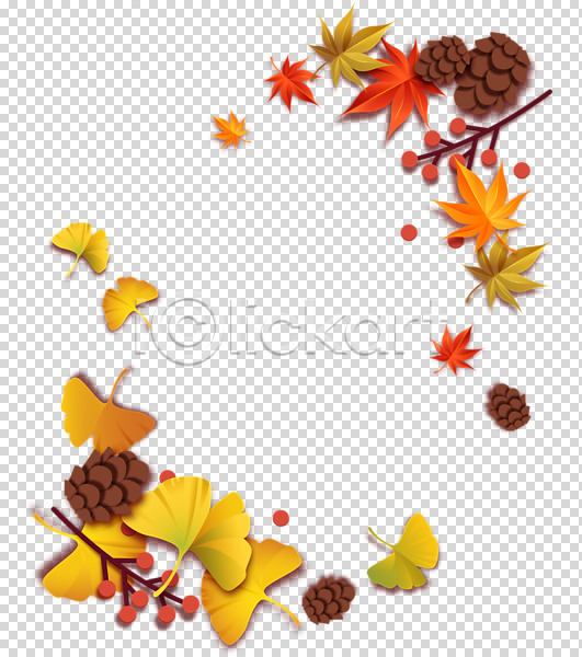 사람없음 PNG 편집이미지 가을(계절) 낙엽 누끼 단풍 솔방울 열매 은행잎 종이 페이퍼아트 편집 편집소스 프레임