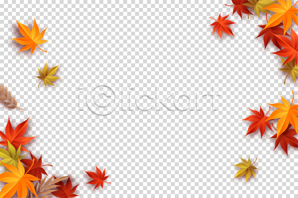 사람없음 PNG 편집이미지 가을(계절) 낙엽 누끼 단풍 종이 페이퍼아트 편집 편집소스 프레임