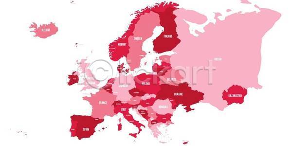 EPS 일러스트 해외이미지 국경 그늘 그래픽 대륙 디자인 땅 라벨 러시아 모양 바다 백그라운드 벽지 부분 분홍색 빨간색 심플 엘리먼트 유럽 이름 전국 지도 지도책 지리 텍스트 플랫 해외일러스트