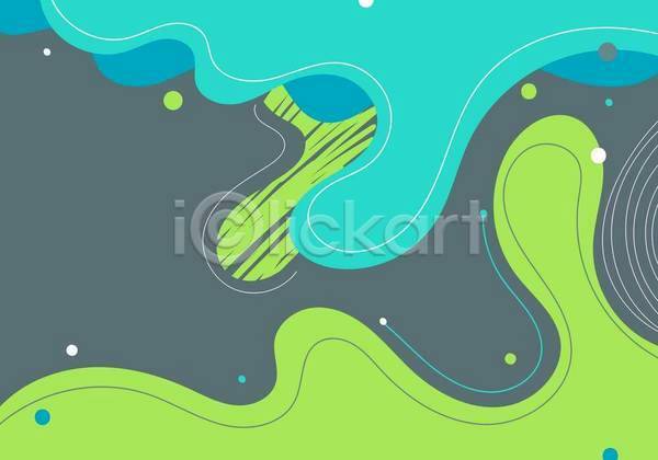 사람없음 EPS 일러스트 해외이미지 곡선 기하학 디자인 미술 백그라운드 웨이브 초록색 추상 카피스페이스