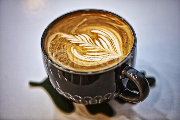 따뜻함 티타임 사람없음 JPG 포토 라떼 라떼아트 실내 커피 커피잔 흰배경
