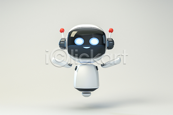 사람없음 3D PSD 디지털합성 편집이미지 3D캐릭터 AI(인공지능) 로봇 모션 상담 상담원 정보기술 채팅봇 팔벌리기 편집 편집소스 흰색