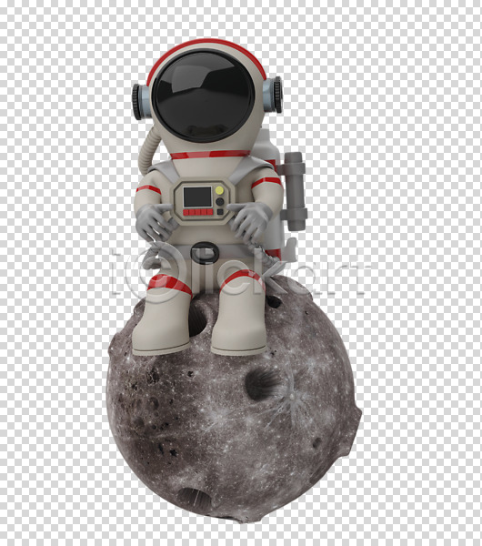 사람 한명 3D PNG 디지털합성 편집이미지 3D소스 3D캐릭터 누끼 달 앉기 우주복 우주비행사 전신 편집소스