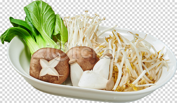 사람없음 PNG 편집이미지 그릇 누끼 버섯 숙주나물 식재료 청경채 편집 편집소스 표고버섯