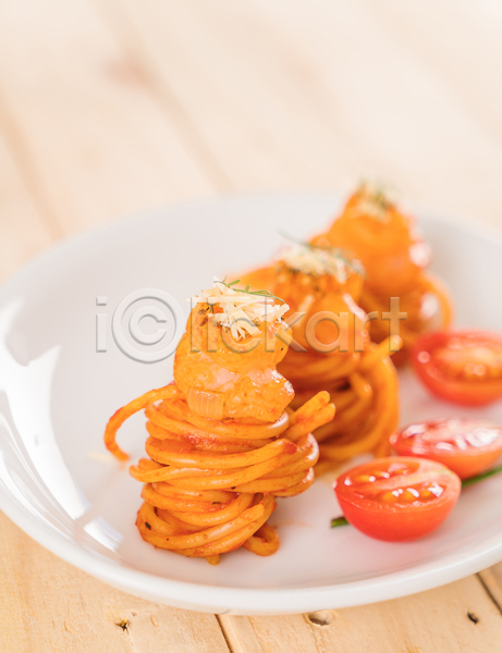 사람없음 JPG 포토 해외이미지 맛 맛있는 빨간색 새우 스파게티 식사 요리 음식 이탈리아 저녁식사 전통 점심식사 접시 정상 토마토 파스타 페투치네 해산물