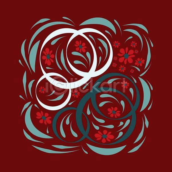 화려 사람없음 EPS 일러스트 해외이미지 꽃 디자인 미술 민화 빨간색 잎 회색