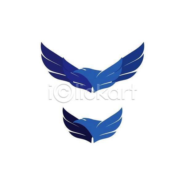 사람없음 EPS 일러스트 해외이미지 독수리 디자인 심볼 추상 파란색
