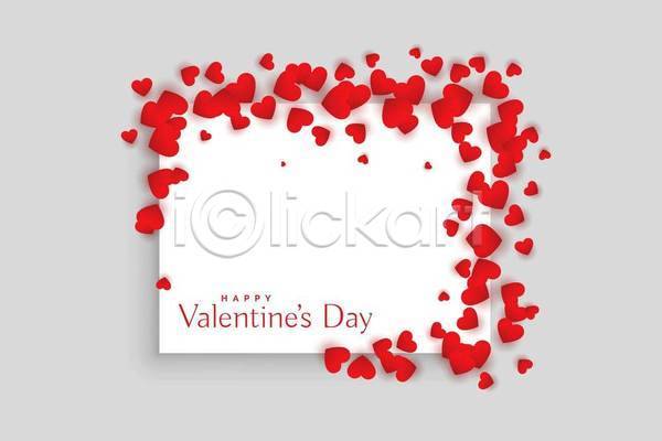 사랑 축하 행복 사람없음 EPS 일러스트 해외이미지 디자인 발렌타인데이 백그라운드 빨간색 타이포그라피 프레임 하트