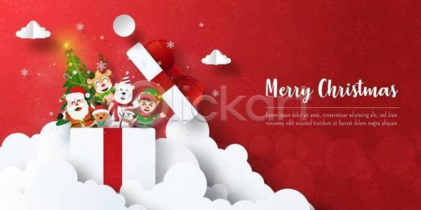 사람없음 EPS 일러스트 해외이미지 겨울 눈 산타캐릭터 산타클로스 일러캐릭터 크리스마스 페이퍼아트 해외일러스트