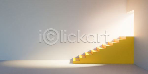 사람없음 3D JPG 디지털합성 포토 해외이미지 계단 빛 오브젝트 흰배경