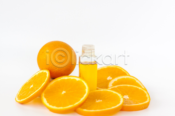 사람없음 JPG 포토 해외이미지 공병 단면 오렌지 오브젝트 오일(화장품) 조각