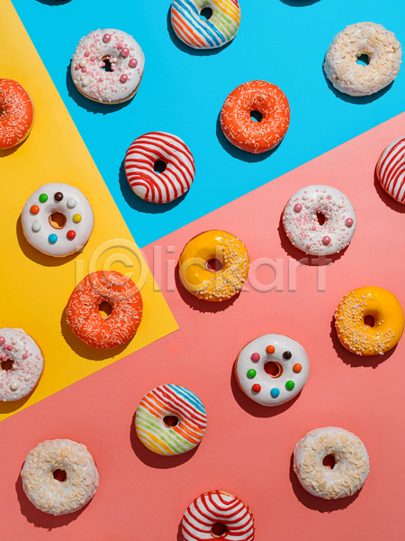 사람없음 JPG 포토 해외이미지 다양 도넛 디저트 백그라운드 실내 여러개 패턴