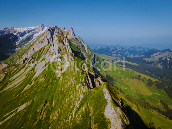 사람없음 JPG 포토 해외이미지 가을(계절) 가장자리 경사 계곡 길 산 산등성이 스위스 알프스 야외 언덕 여름(계절) 여행 오르기 오르막 유럽 자국 자연 절정 정상 초록색 트래킹 파노라마 풍경(경치) 하이킹