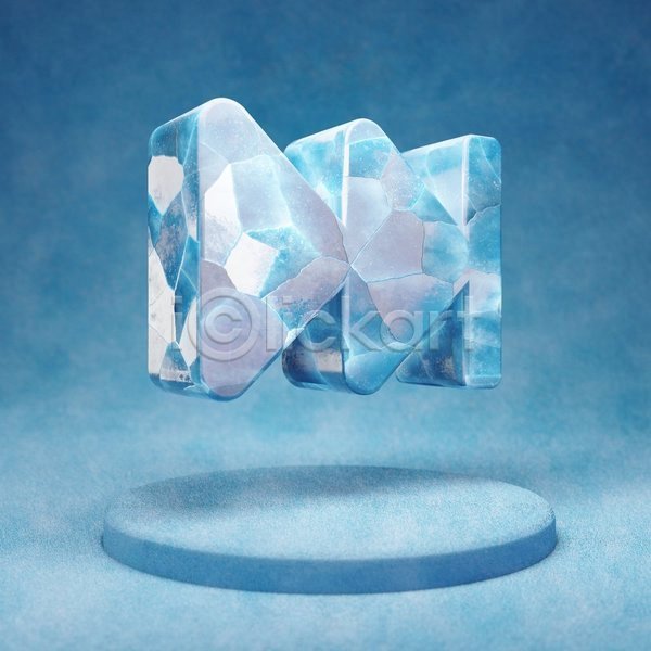 사람없음 3D JPG 입체 포토 해외이미지 빨리감기 얼음 오브젝트 재생 파란색
