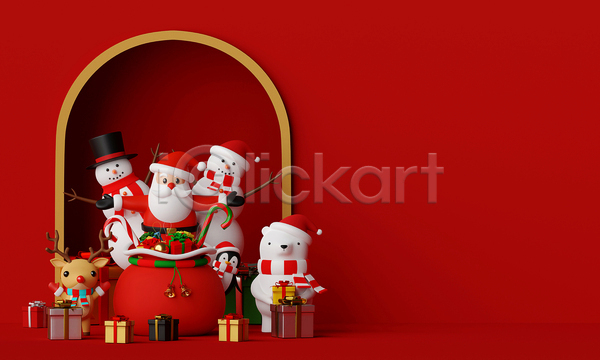 남자 노년 노인남자한명만 한명 3D JPG 디지털합성 포토 해외이미지 3D캐릭터 눈사람 동물캐릭터 루돌프 보따리 북극곰 빨간색 산타클로스 상반신 선물상자 세마리 아치 크리스마스 크리스마스선물 팔벌리기 펭귄 할아버지