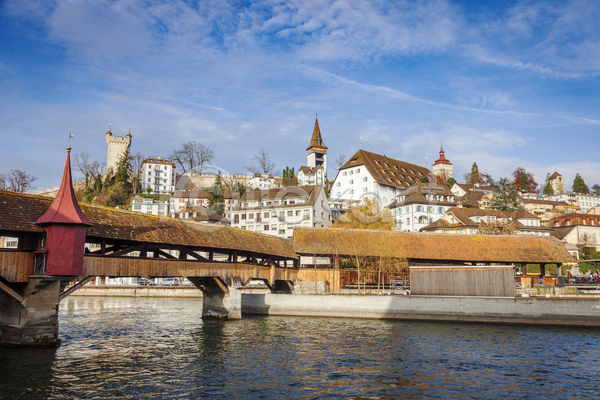 사람없음 JPG 포토 해외이미지 강 도시 도시풍경 루체른 스위스 야외 유럽건축 주간 하늘 해외풍경