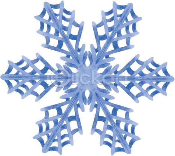 사람없음 EPS 일러스트 해외이미지 겨울 그림 눈꽃무늬 눈송이 디자인 수채화(물감) 추상 파란색