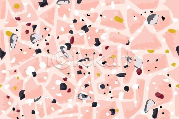 사람없음 EPS 일러스트 해외이미지 디자인 백그라운드 분홍색 추상 테라조 패턴