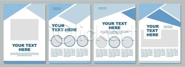 스마트 사람없음 EPS 일러스트 해외이미지 기하학 디자인 문자 비즈니스 세트 파란색 프로모션
