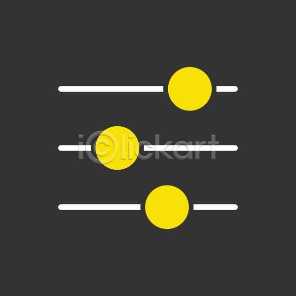 사람없음 EPS 아이콘 일러스트 해외이미지 검은색 노란색 디자인 믹서 볼륨 소리 음악 이퀄라이저 흰색