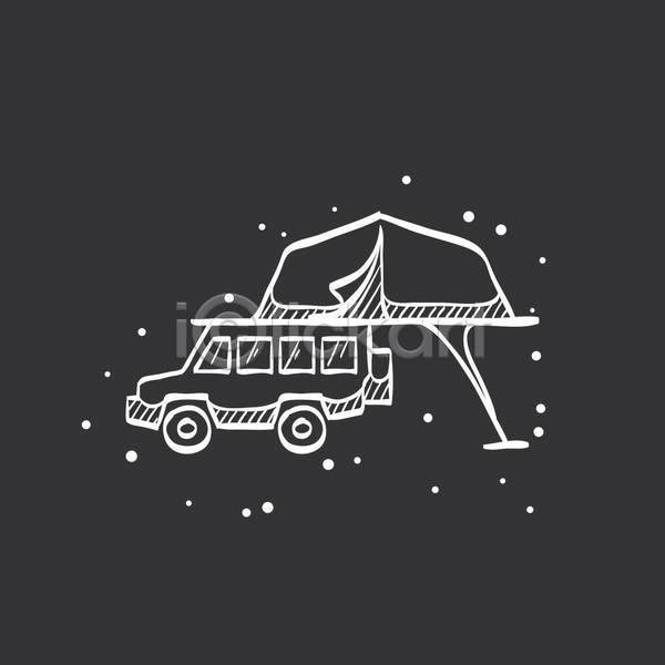 사람없음 EPS 아이콘 일러스트 해외이미지 검은색 디자인 자동차 캠핑 텐트