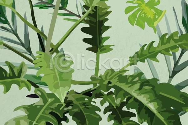 사람없음 EPS 일러스트 해외이미지 백그라운드 보테니컬아트 잎 초록색 트로피컬아트