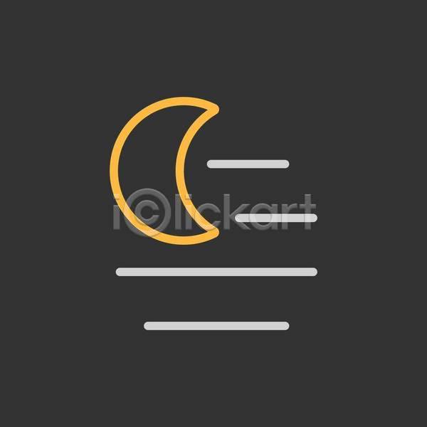 사람없음 EPS 아이콘 일러스트 해외이미지 검은색 날씨 노란색 달 안개 야간 흐림 흰색