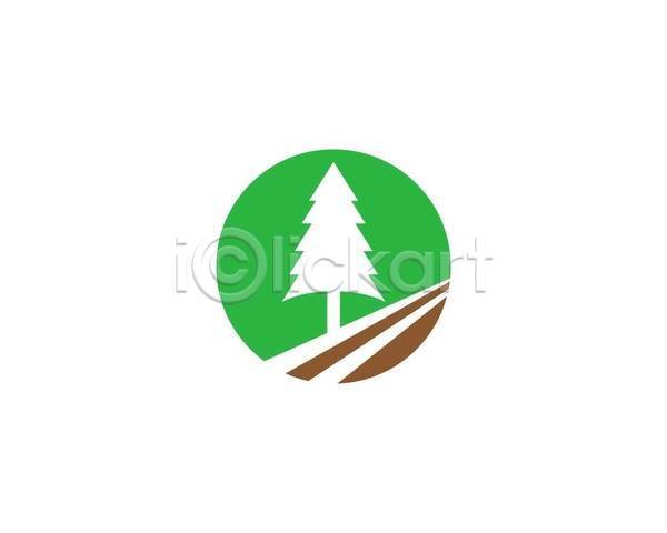 사람없음 EPS 그린아이콘 아이콘 일러스트 해외이미지 나무 도로 심볼 원형 초록색