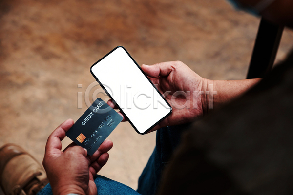 신체부위 JPG 포토 해외이미지 들기 목업 손 스마트폰 스크린 신용카드