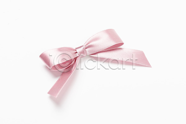 축하 사람없음 JPG 포토 끈 누끼 리본 매듭 분홍색 선물 스튜디오촬영 실내 오브젝트 포장 한개 흰배경