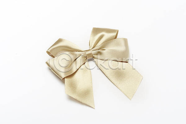 축하 사람없음 JPG 포토 금색 끈 누끼 리본 매듭 선물 스튜디오촬영 실내 오브젝트 포장 한개 흰배경