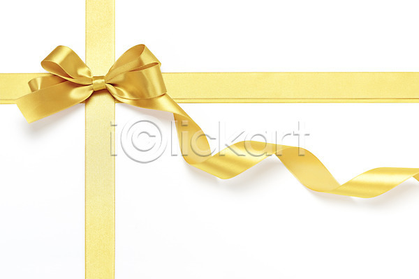 축하 사람없음 JPG 포토 하이앵글 금색 끈 누끼 리본 매듭 선물 스튜디오촬영 실내 오브젝트 포장 플랫레이 한개 흰배경