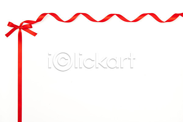 축하 사람없음 JPG 포토 하이앵글 끈 누끼 리본 매듭 물결무늬 빨간색 선물 스튜디오촬영 실내 오브젝트 포장 플랫레이 한개 흰배경