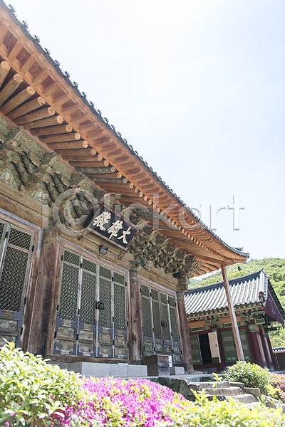 사람없음 JPG 로우앵글 포토 관광지 불교 사찰 야외 절 주간 하늘 한국 흥국사