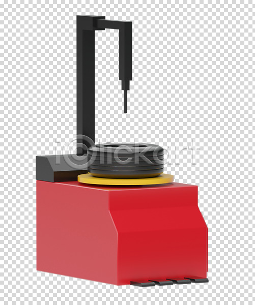 사람없음 3D PNG 디지털합성 입체 편집이미지 3D소스 누끼 빨간색 안전 오브젝트 점검 타이어 타이어탈부착기 편집 편집소스 한개