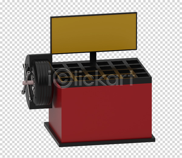 사람없음 3D PNG 디지털합성 입체 편집이미지 3D소스 누끼 빨간색 안전 오브젝트 점검 타이어 편집 편집소스 한개 휠밸런스