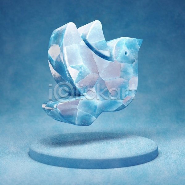 사람없음 3D JPG 입체 포토 해외이미지 얼음 오브젝트 조류 파란색