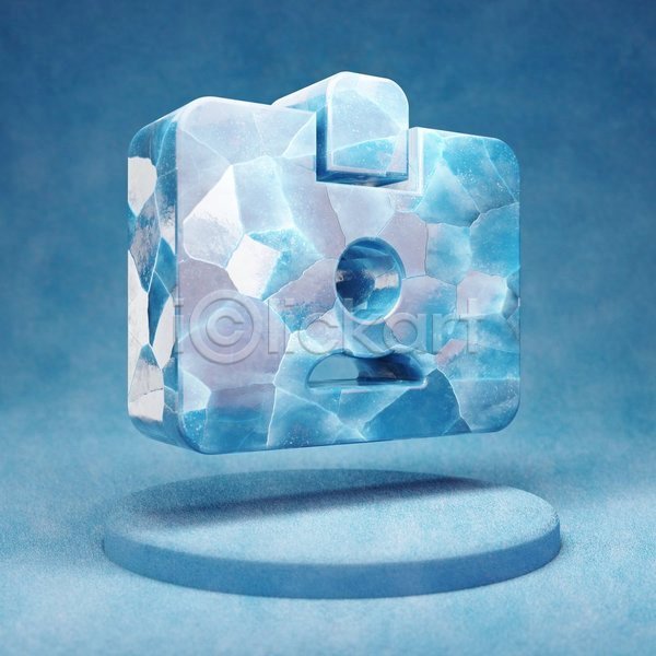 사람없음 3D JPG 입체 포토 해외이미지 얼음 오브젝트 출입증 출입카드 카드 파란색