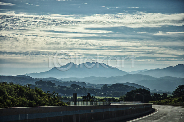 사람없음 JPG 포토 고속도로 구름(자연) 산 아침 안개 야외 여행 전라남도 주간 풍경(경치) 하늘