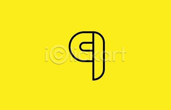 사람없음 EPS 라인일러스트 일러스트 해외이미지 9 노란색 디자인 선 숫자 심볼 엘리먼트 영어 활자