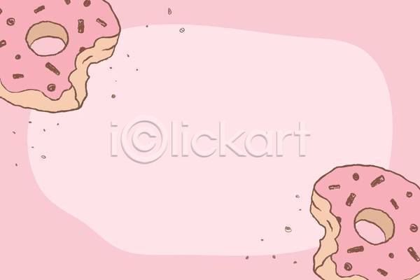 사람없음 EPS 일러스트 해외이미지 도넛 디자인 백그라운드 분홍색 카피스페이스 프레임