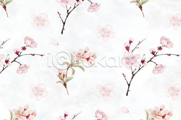사람없음 EPS 일러스트 해외이미지 디자인 백그라운드 벚꽃 분홍색 잎 패턴