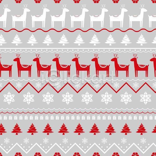 사람없음 JPG 일러스트 해외이미지 눈꽃 눈꽃무늬 눈송이 루돌프 물결 물결무늬 빨간색 선물상자 순록 지그재그 크리스마스 트리모양 패턴 패턴백그라운드 회색