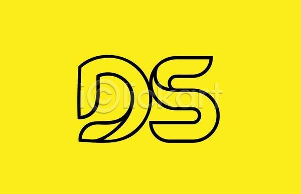 사람없음 EPS 라인일러스트 일러스트 해외이미지 D S 노란색 디자인 선 심볼 알파벳 엘리먼트 영어 활자