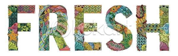 사람없음 EPS 일러스트 해외이미지 그림 단어 선 젠탱글 추상 해외일러스트