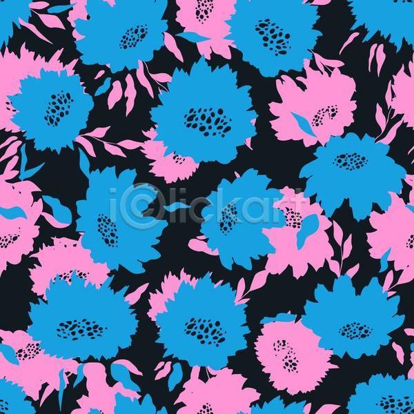 사람없음 EPS 일러스트 해외이미지 꽃 꽃백그라운드 디자인 분홍색 파란색 패턴 패턴백그라운드 플라워패턴